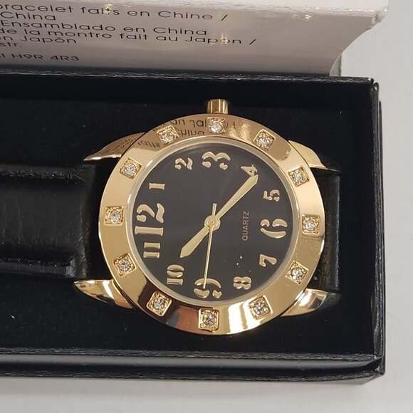 Avon Watch Lot Perforated Strap White Blue Color Block Purple Bold Black NEW - Picture 3 of 8